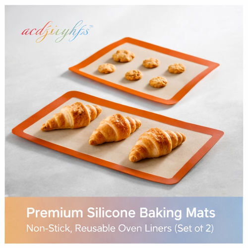 acdjsiyhfs™ Premium Silicone Baking Mats – Non-Stick Reusable Set (2 PCS)
